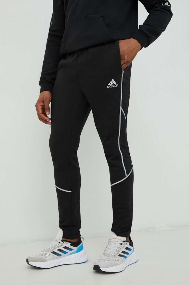 Спортивні штани adidas чоловічі колір чорний з аплікацією (2957050)