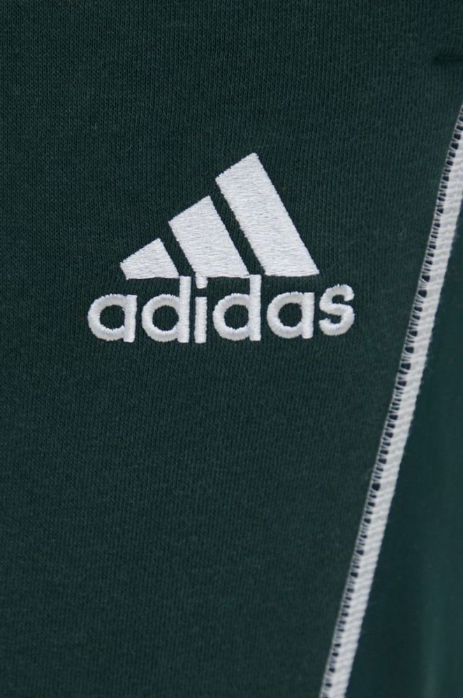 Спортивні штани adidas чоловічі колір зелений однотонні (2861716) фото 4