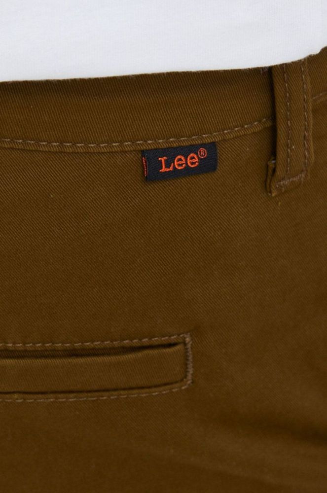 Штани Lee чоловічі колір зелений фасон chinos фото 4
