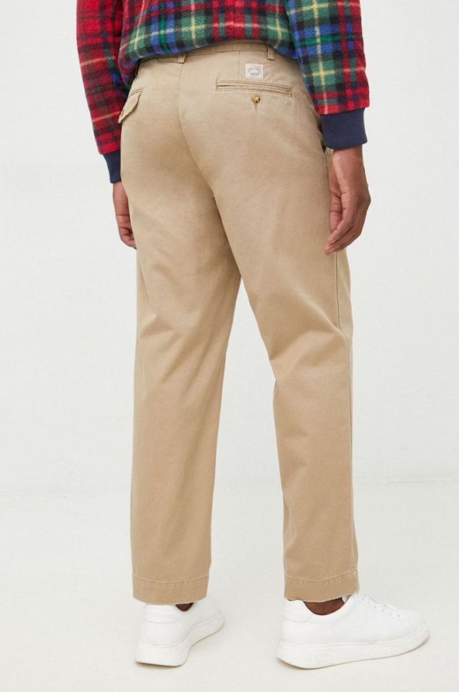 Бавовняні штани Polo Ralph Lauren чоловічі колір зелений фасон chinos фото 3