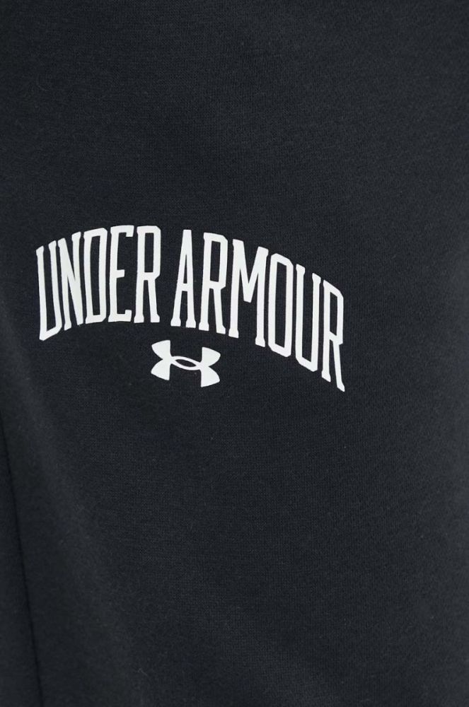 Спортивні штани Under Armour чоловічі колір чорний з принтом фото 4