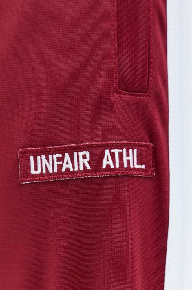 Спортивні штани Unfair Athletics чоловічі колір бордовий з аплікацією фото 5