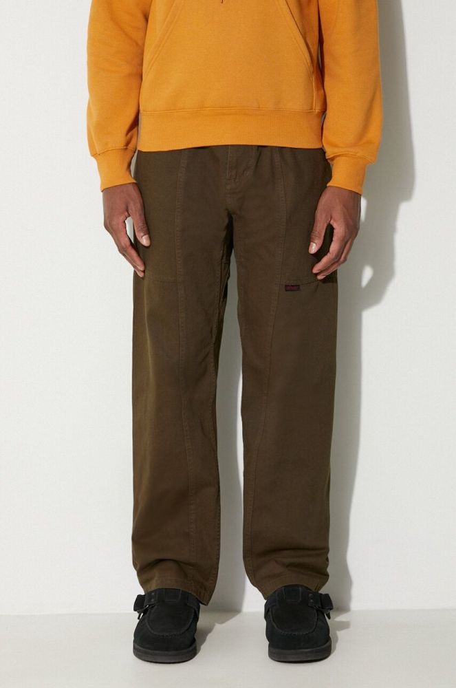 Бавовняні штани Gramicci Gadget Pant колір зелений прямі G105.OGT-brown