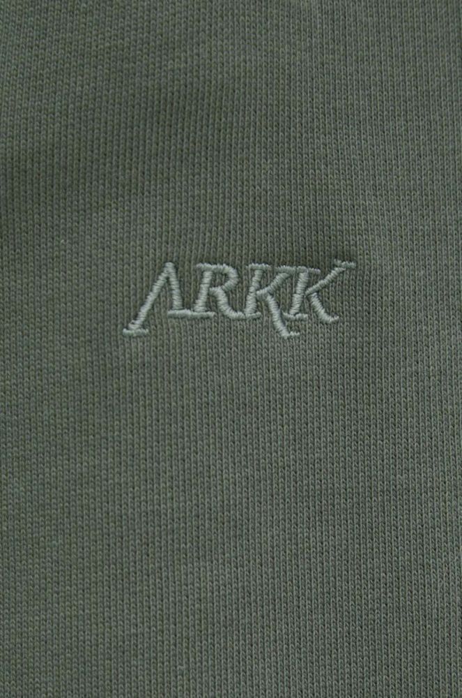 Бавовняні спортивні штани Arkk Copenhagen unisex колір зелений однотонні фото 6