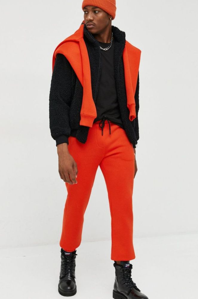 Спортивні штани Kangol unisex колір помаранчевий однотонні фото 2