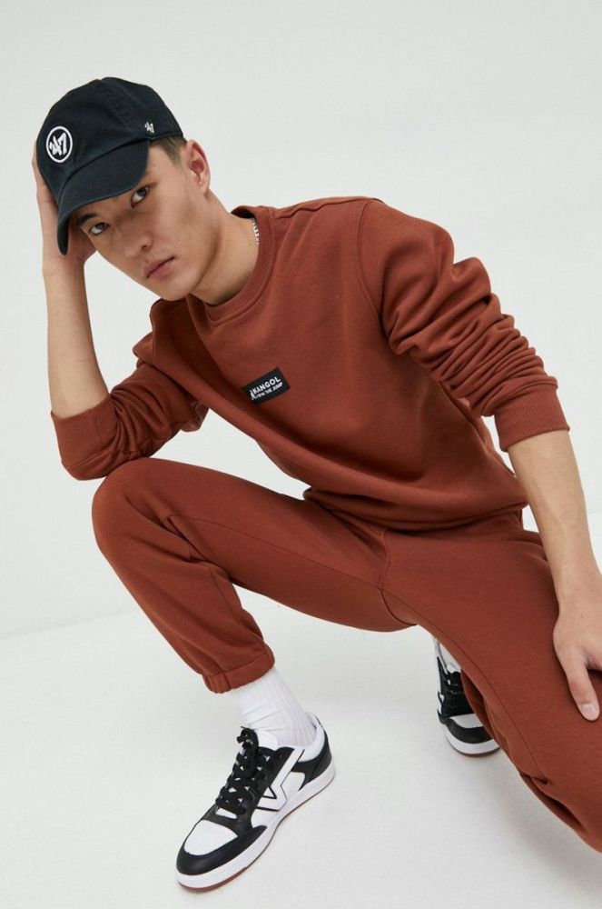 Спортивні штани Kangol unisex колір коричневий однотонні фото 3