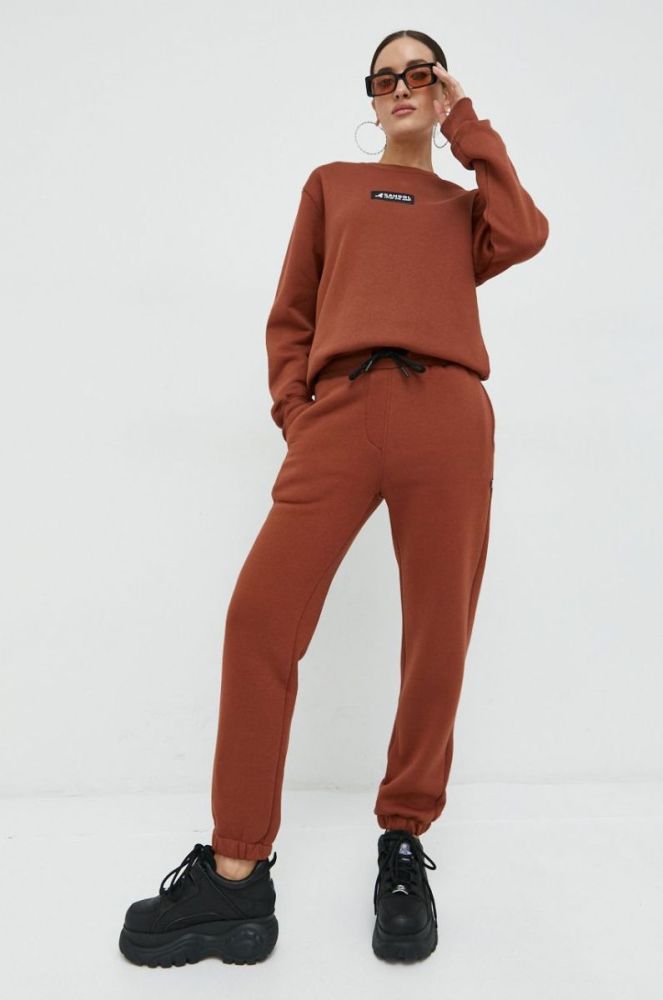 Спортивні штани Kangol unisex колір коричневий однотонні фото 4