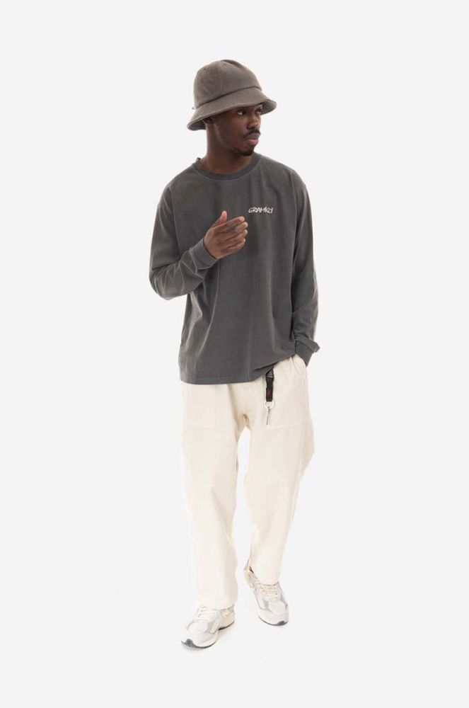 Бавовняні штани Gramicci Loose Tapered Pant колір бежевий широкі середня посадка G103.OGT-cream фото 2