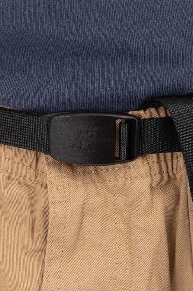 Бавовняні штани Gramicci Loose Tapered Pant колір бежевий широкі середня посадка фото 4
