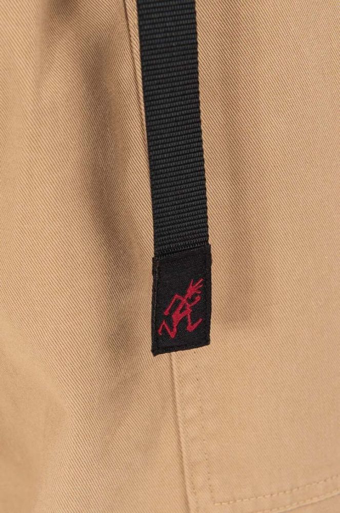 Бавовняні штани Gramicci Loose Tapered Pant колір бежевий широкі середня посадка фото 5