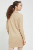 Сукня з домішкою вовни Noisy May колір бежевий mini пряма