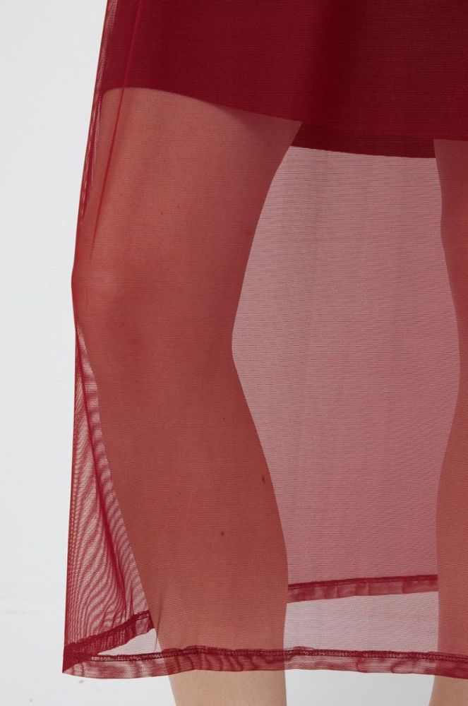 Сукня Dkny колір бордовий maxi пряма фото 8