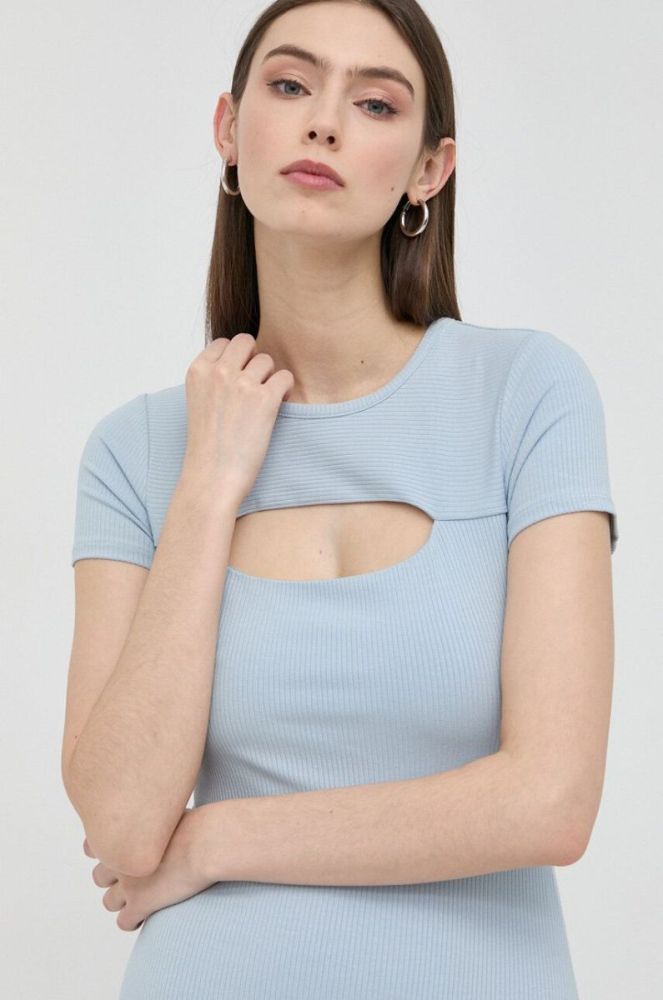 Сукня Guess mini облягаюча колір блакитний (2959518) фото 4