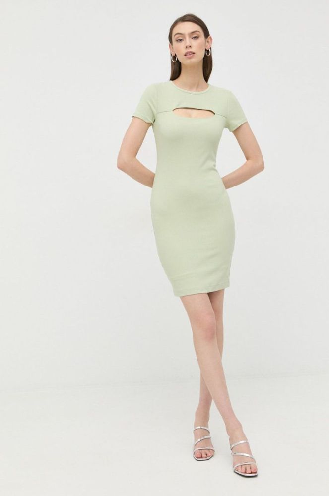 Сукня Guess колір зелений mini облягаюча (2476533) фото 2