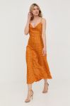 Сукня Guess колір помаранчевий maxi пряма (2428229)
