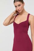 Сукня Guess колір бордовий mini облягаюча (2809563)