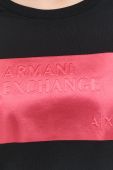 Бавовняна сукня Armani Exchange колір чорний midi пряма (2532094)