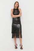 Сукня Pinko колір чорний midi облягаюча (2467670)