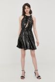 Сукня Pinko колір чорний mini розкльошена (2362882)