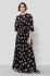 Бавовняна сукня колір чорний maxi розкльошена