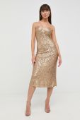 Сукня Patrizia Pepe колір золотий midi облягаюча (2478185)