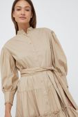 Сукня Lauren Ralph Lauren колір бежевий mini розкльошена (2482687)