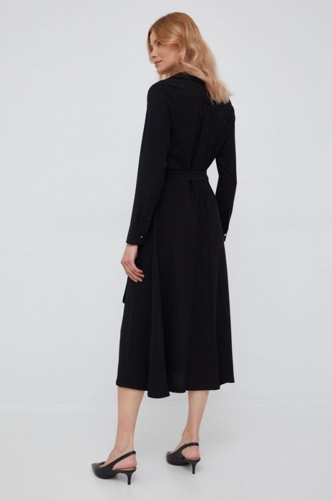 Сукня Lauren Ralph Lauren колір чорний midi розкльошена (2485675) фото 3
