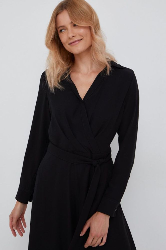 Сукня Lauren Ralph Lauren колір чорний midi розкльошена (2485675) фото 4