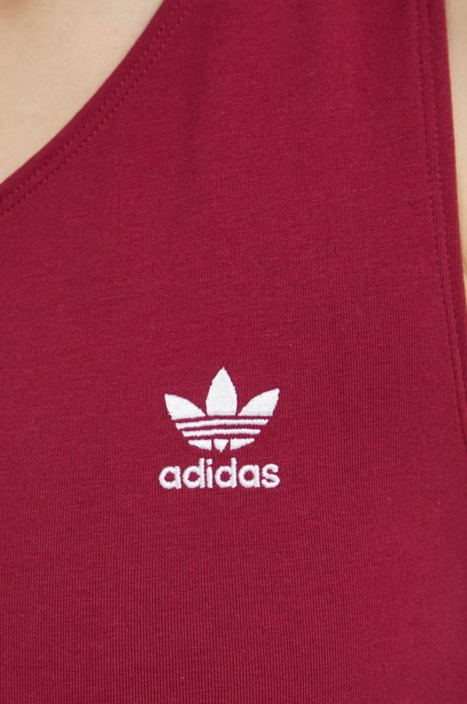 Сукня adidas Originals колір бордовий mini облягаюча фото 5