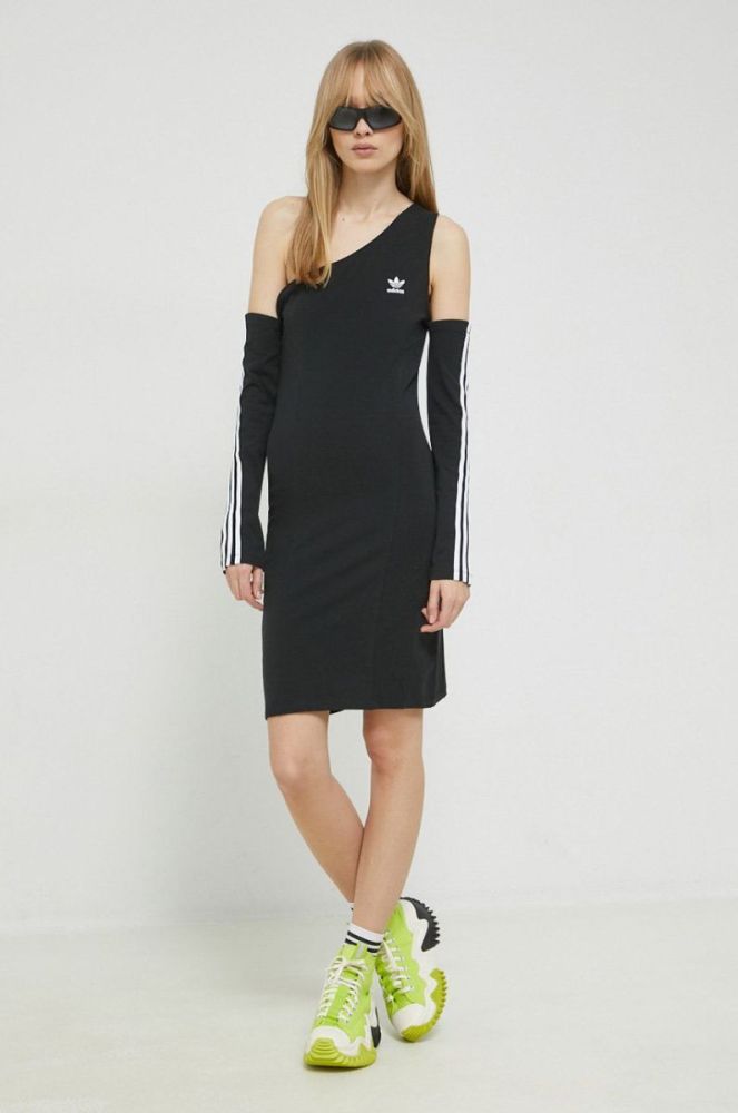 Сукня adidas Originals колір чорний mini облягаюча (2886913) фото 2
