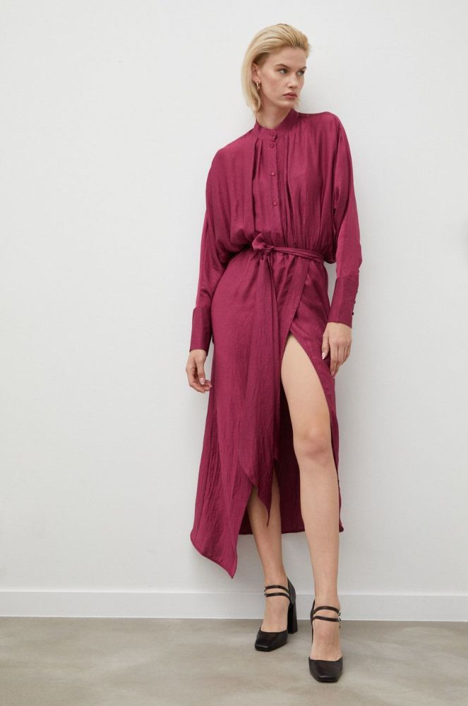 Сукня Gestuz колір фіолетовий maxi oversize