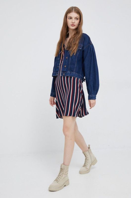 Сукня Pepe Jeans колір синій mini розкльошена (2602756) фото 2