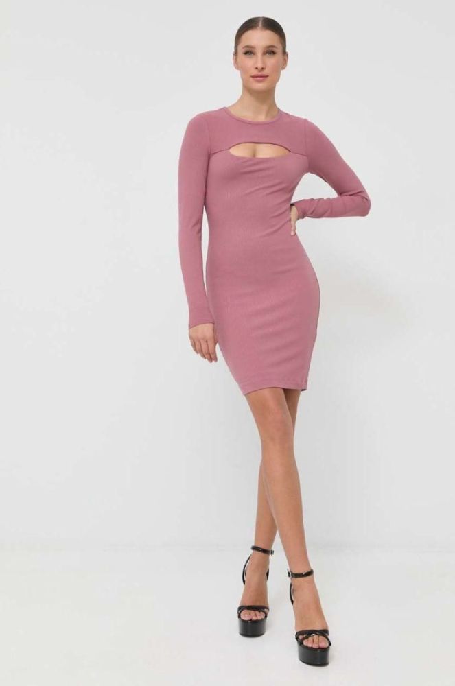 Сукня Guess колір рожевий mini облягаюча (2669511) фото 2