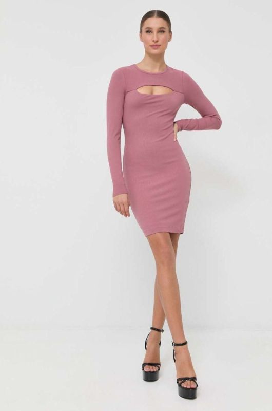 Сукня Guess колір рожевий mini облягаюча (2669511) фото 2