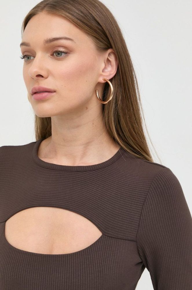 Сукня Guess колір коричневий mini облягаюча (2669477) фото 4