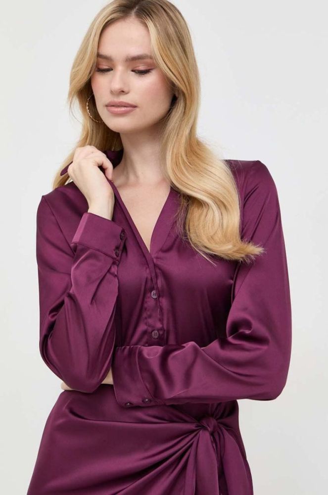Сукня Guess колір фіолетовий mini пряма фото 4