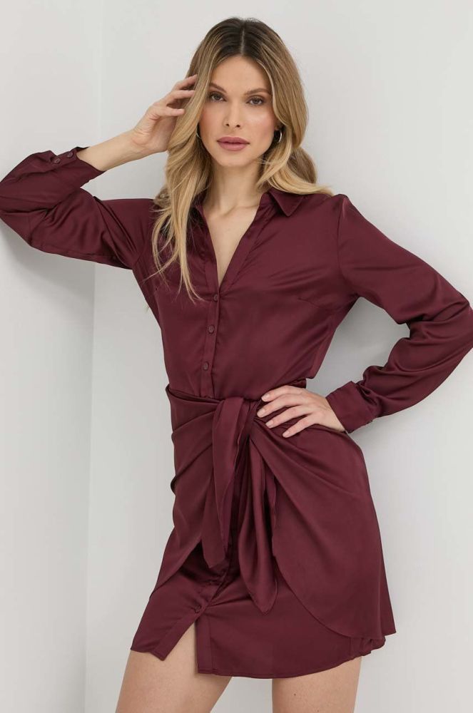 Сукня Guess колір коричневий mini пряма (2669551)