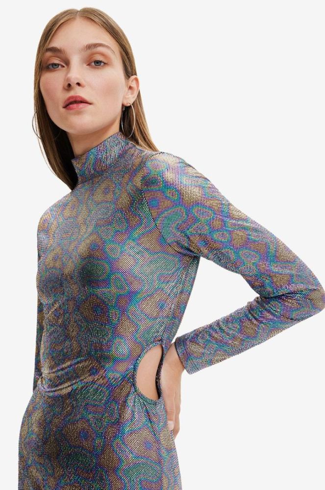 Сукня Desigual колір чорний mini облягаюча (2689419) фото 2
