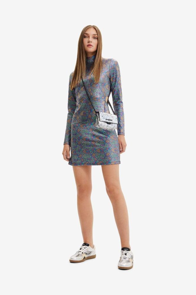Сукня Desigual колір чорний mini облягаюча (2689419) фото 3