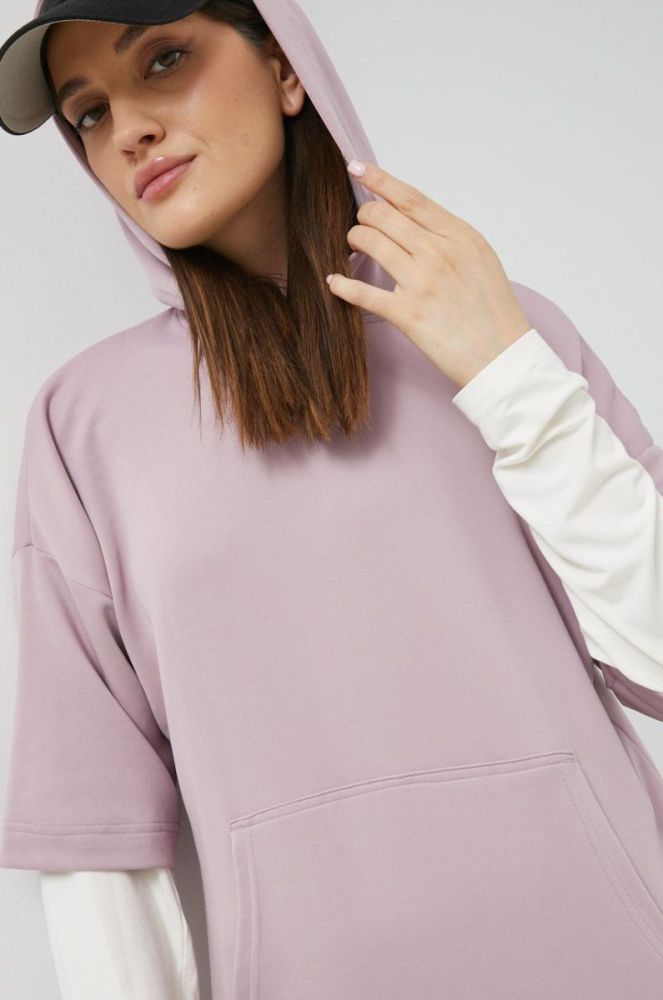 Сукня Fila колір рожевий midi oversize фото 4