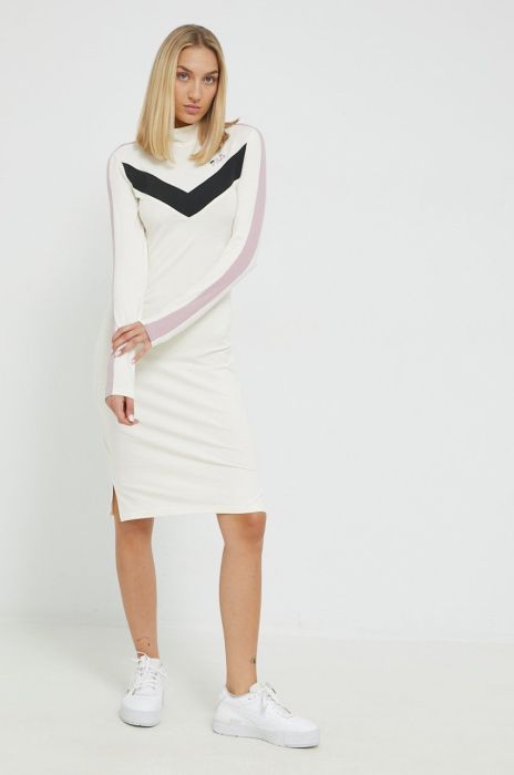 Сукня Fila колір бежевий mini облягаюча