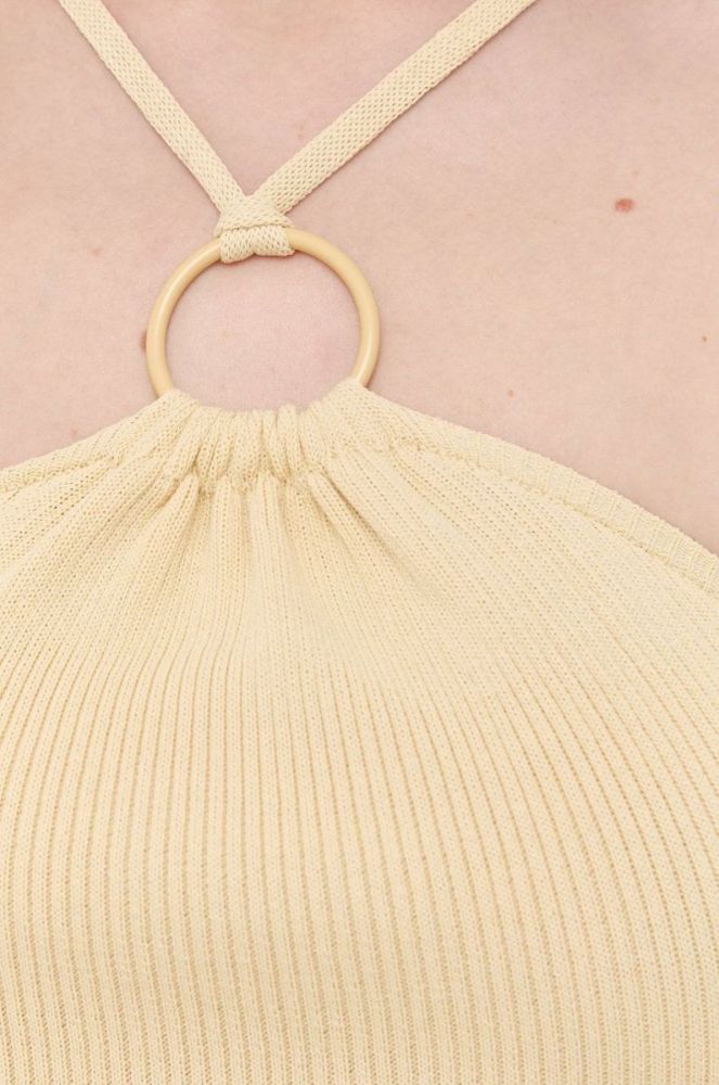 Сукня For Love & Lemons колір бежевий maxi пряма фото 5