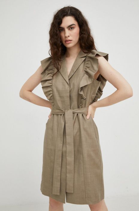 Сукня Bruuns Bazaar колір зелений mini пряма (2662746)