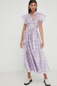 Сукня Samsoe Samsoe колір фіолетовий maxi розкльошена (2617720)