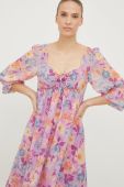 Сукня Billabong midi розкльошена колір барвистий (2498342)
