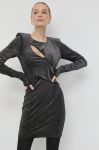 Сукня Patrizia Pepe колір срібний mini облягаюча