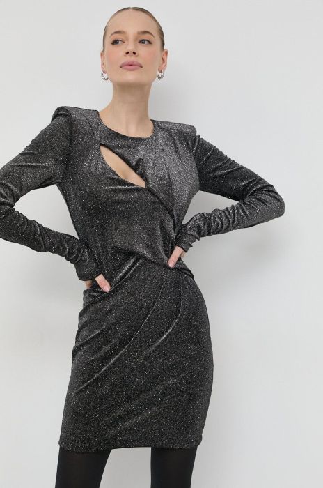 Сукня Patrizia Pepe колір срібний mini облягаюча