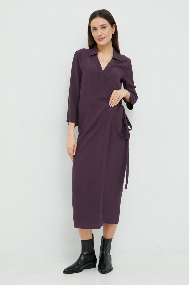 Сукня Sisley колір фіолетовий maxi пряма
