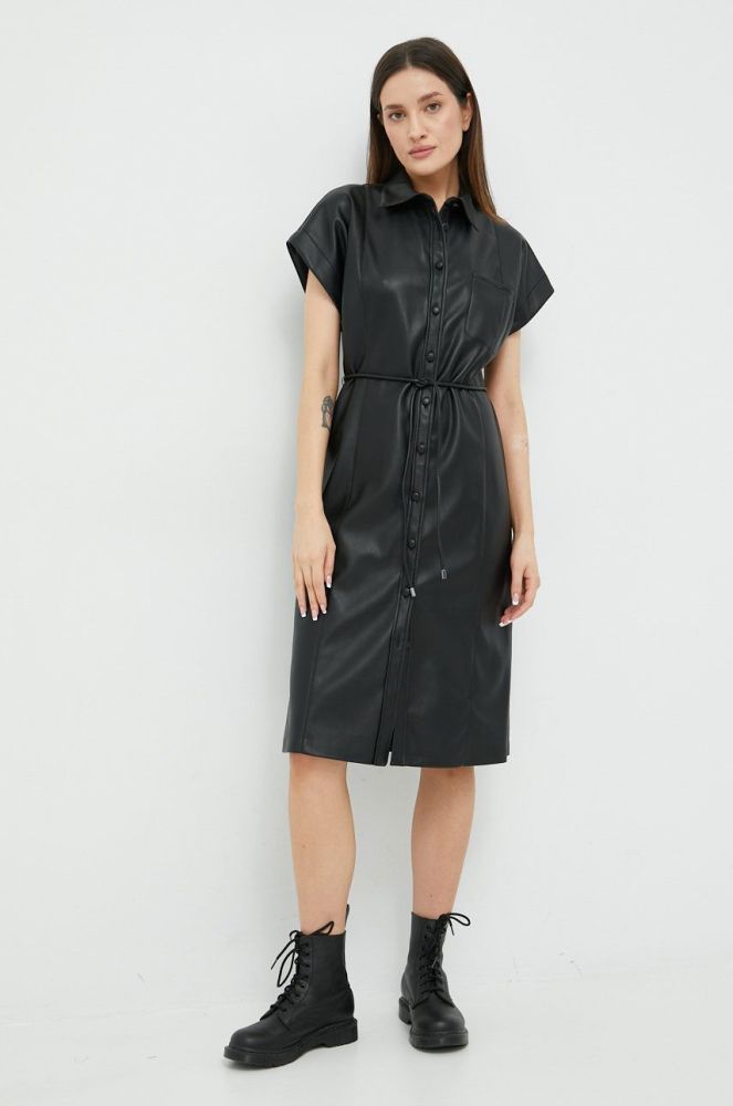 Сукня Sisley колір чорний mini пряма (2586793)