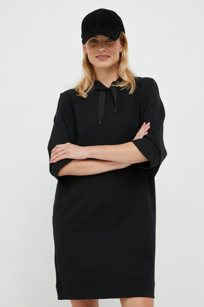 Сукня Sisley колір чорний mini oversize (2586798)